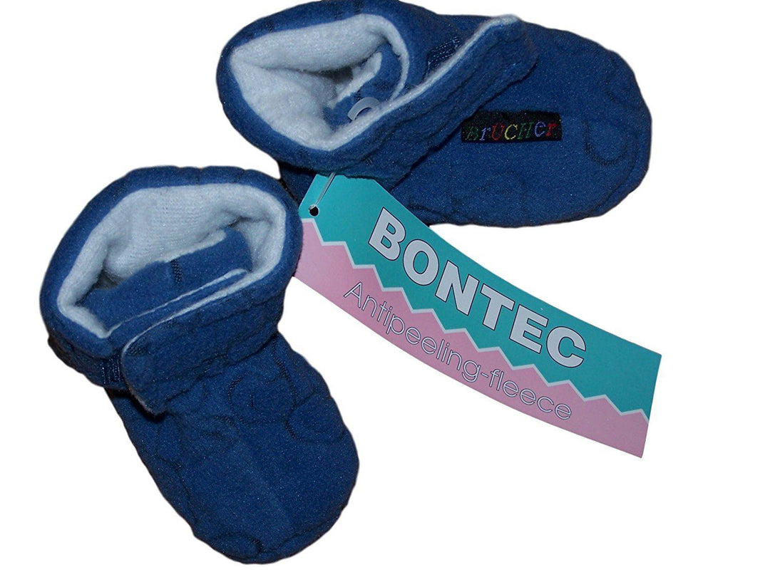 Brücher Babyschuhe in blau mit Bärchen aus Fleece - Brücher - hutwelt