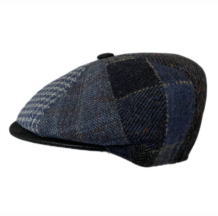 Flatcap Karo Patchwork blue - faustmann GERMANY - hutwelt