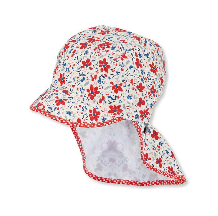 Sterntaler Mädchen Cap mit Nackenschutz Blümchen - Sterntaler® - hutwelt